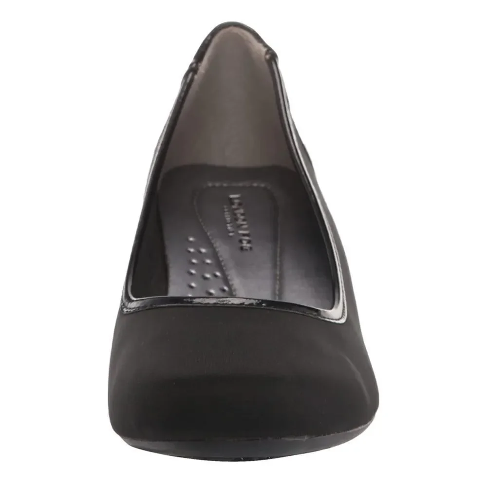 LONDON FOG Chester Neoprene Dress Wedge Size 7.5 NEW # Box 631